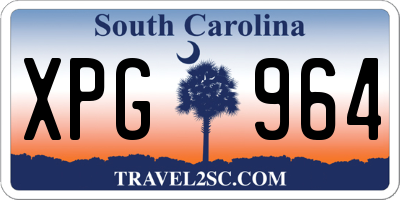 SC license plate XPG964