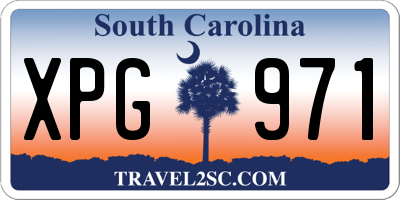 SC license plate XPG971