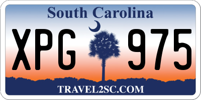 SC license plate XPG975