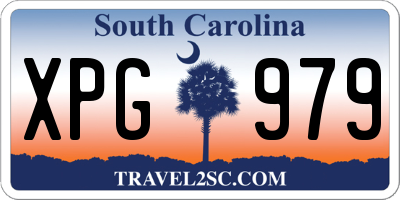 SC license plate XPG979