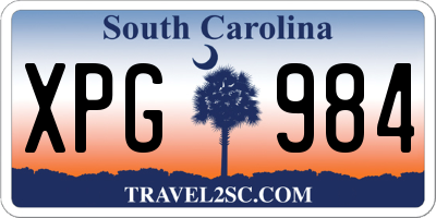 SC license plate XPG984
