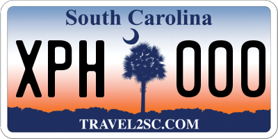 SC license plate XPH000