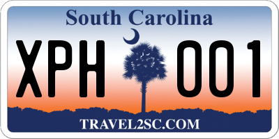 SC license plate XPH001