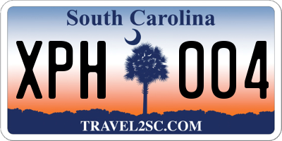 SC license plate XPH004