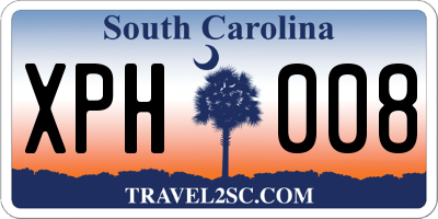 SC license plate XPH008