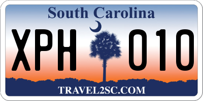 SC license plate XPH010