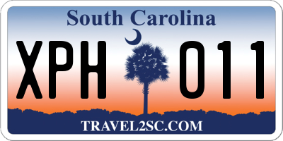 SC license plate XPH011