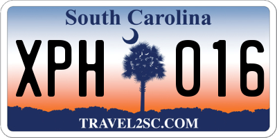 SC license plate XPH016