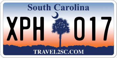 SC license plate XPH017