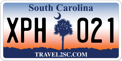 SC license plate XPH021