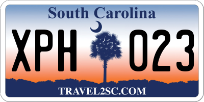 SC license plate XPH023