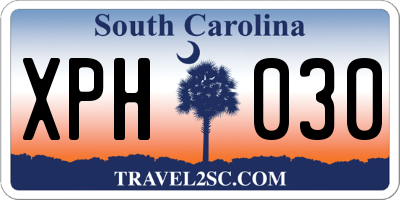 SC license plate XPH030