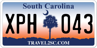 SC license plate XPH043