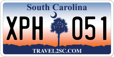 SC license plate XPH051