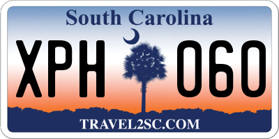 SC license plate XPH060