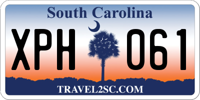 SC license plate XPH061