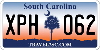 SC license plate XPH062