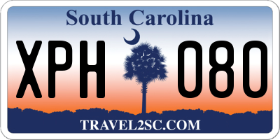 SC license plate XPH080