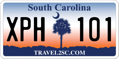 SC license plate XPH101