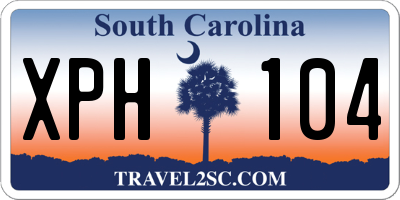 SC license plate XPH104