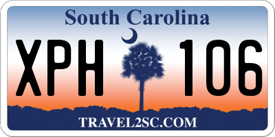 SC license plate XPH106