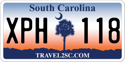 SC license plate XPH118