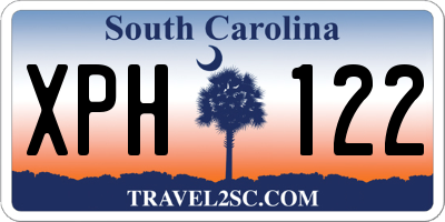 SC license plate XPH122