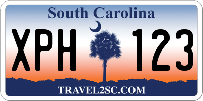 SC license plate XPH123