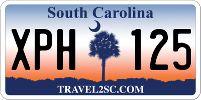 SC license plate XPH125