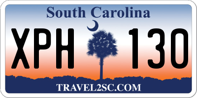 SC license plate XPH130