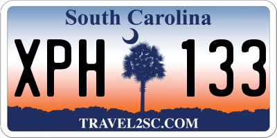 SC license plate XPH133