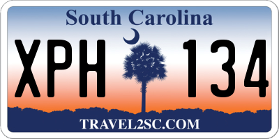 SC license plate XPH134