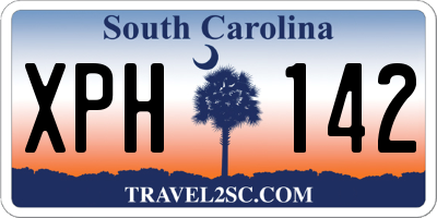 SC license plate XPH142