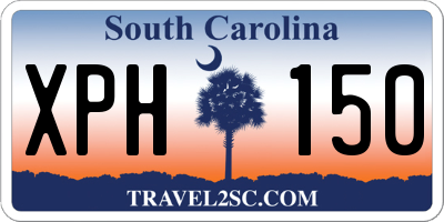 SC license plate XPH150