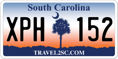 SC license plate XPH152