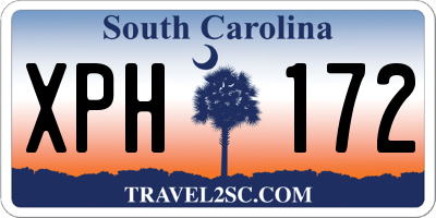 SC license plate XPH172