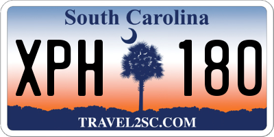 SC license plate XPH180