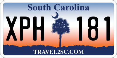 SC license plate XPH181