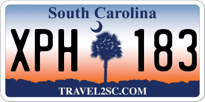 SC license plate XPH183