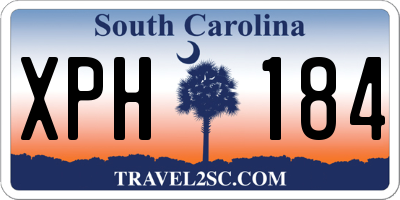 SC license plate XPH184