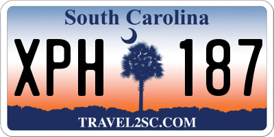 SC license plate XPH187