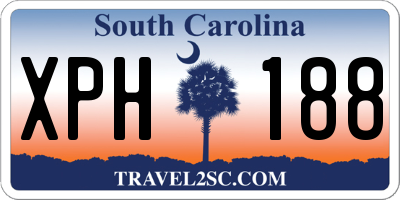 SC license plate XPH188