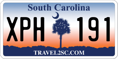 SC license plate XPH191