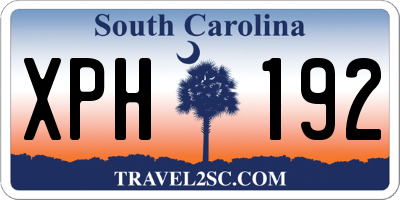 SC license plate XPH192