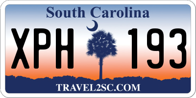 SC license plate XPH193
