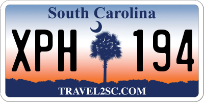 SC license plate XPH194