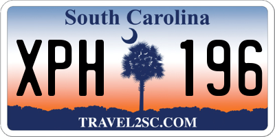 SC license plate XPH196