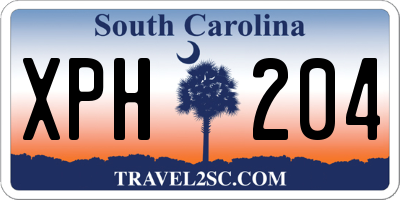SC license plate XPH204