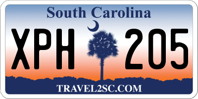 SC license plate XPH205