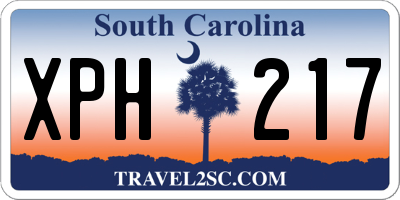 SC license plate XPH217